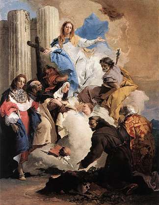 圣母与六圣 The Virgin with Six Saints (1737 – 1740)，乔万尼·巴蒂斯塔·提埃波罗