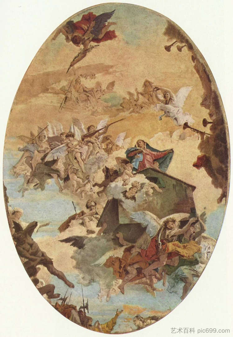 拿撒勒圣殿到洛雷托的交通 Transportation of the Holy House of Nazareth to Loreto (1743),乔万尼·巴蒂斯塔·提埃波罗