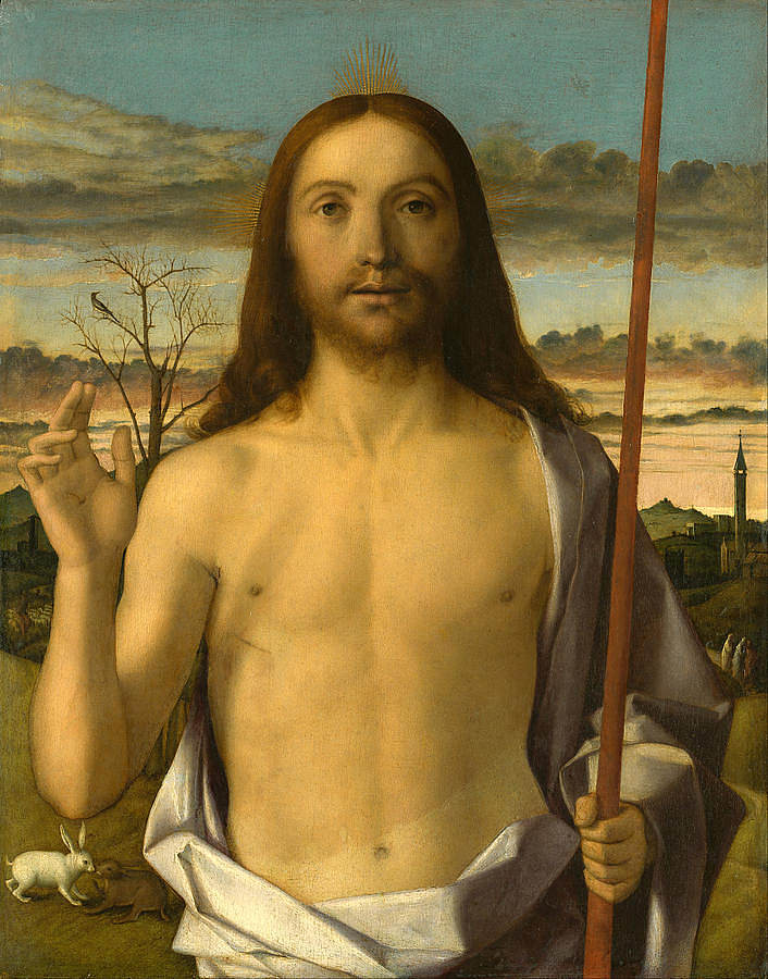 2 基督祝福乔瓦尼·贝里尼 2 Christ Blessing Giovanni Bellini，乔凡尼·贝利尼