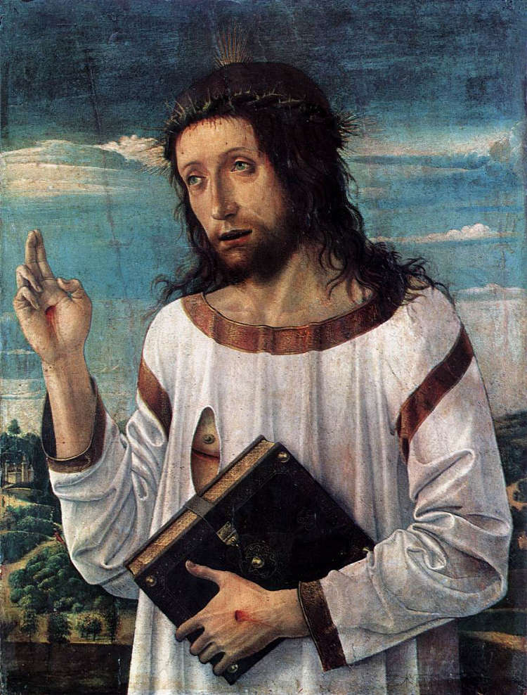 基督祝福 Christ Blessing (c.1460)，乔凡尼·贝利尼