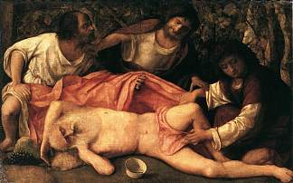 诺亚的醉酒 Drunkenness of Noah (c.1515)，乔凡尼·贝利尼