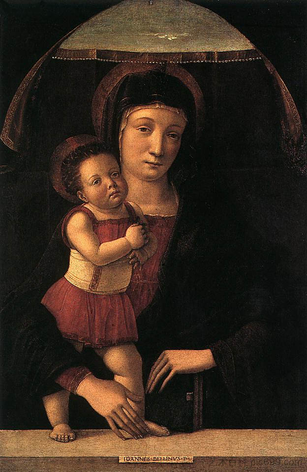 麦当娜与孩子 Madonna with Child (1450 - 1455)，乔凡尼·贝利尼