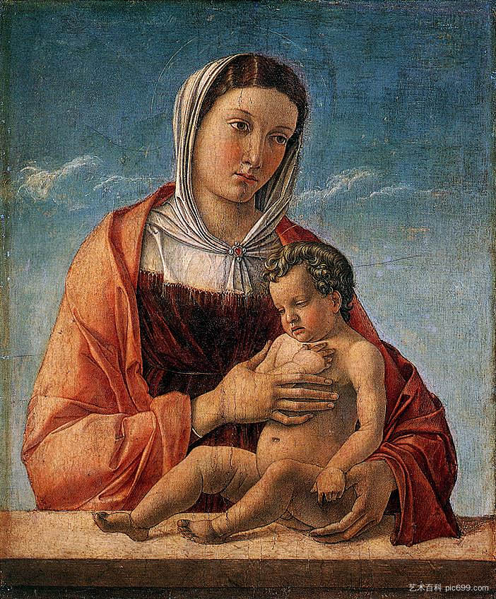 麦当娜与孩子 Madonna with the Child (1460 - 1464)，乔凡尼·贝利尼