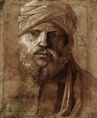 戴头巾的男人 Man with a Turban (c.1490)，乔凡尼·贝利尼