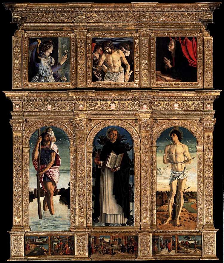 圣文森佐·费雷里的息肉 Polyptych of San Vincenzo Ferreri (1464 - 1468)，乔凡尼·贝利尼