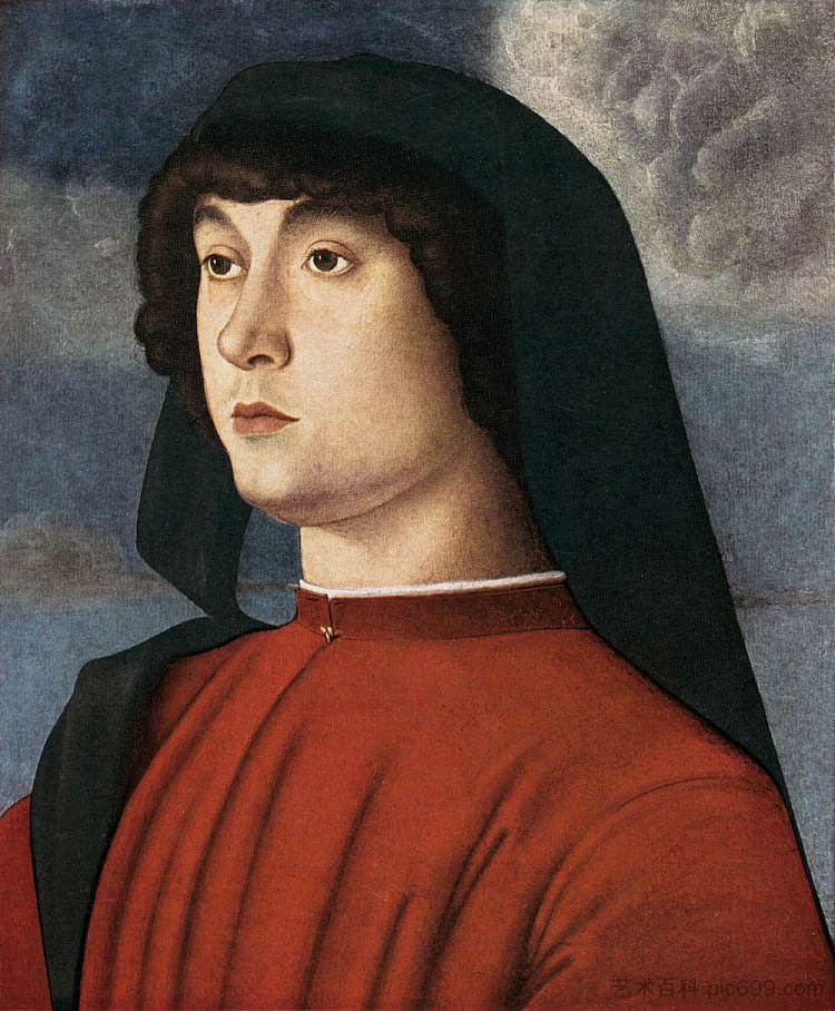 红衣年轻人的肖像 Portrait of a Young Man in Red (1485 - 1490),乔凡尼·贝利尼