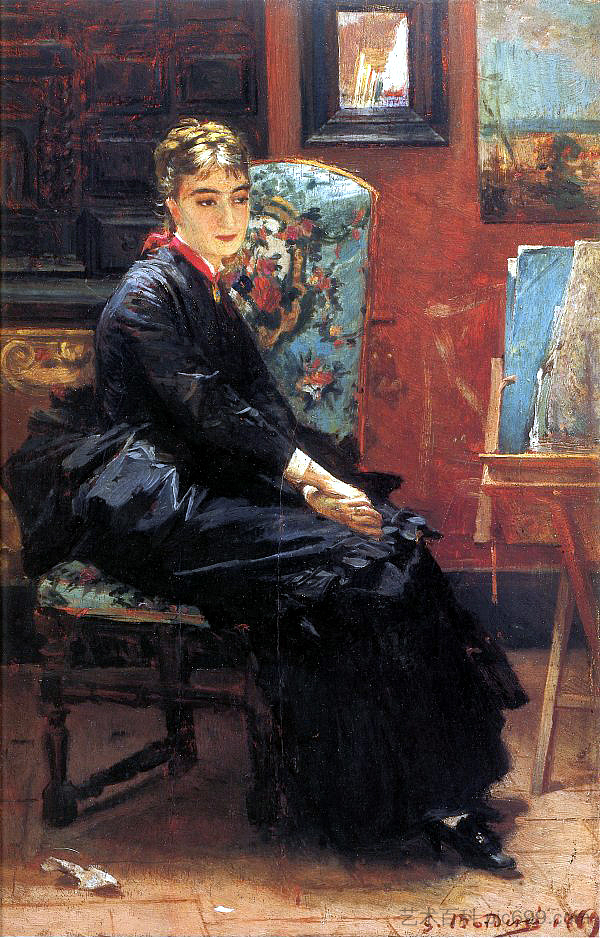 罗西娜·皮萨尼的肖像 Portrait of Rosina Pisani (1869)，乔瓦尼·波尔蒂尼