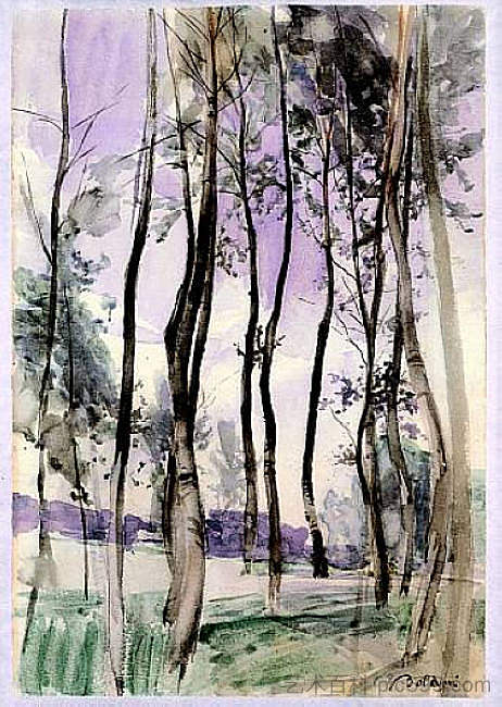 树木景观 Landscape with Trees (1900)，乔瓦尼·波尔蒂尼