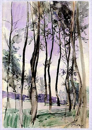 树木景观 Landscape with Trees (1900)，乔瓦尼·波尔蒂尼