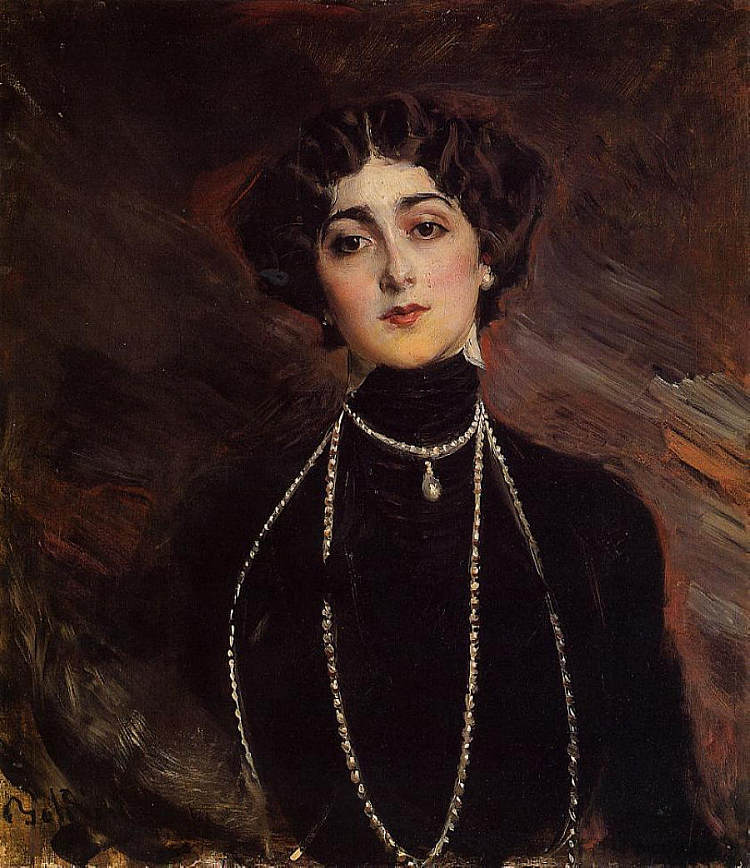 丽娜·卡瓦列里的肖像 Portrait of Lina Cavalieri (1901)，乔瓦尼·波尔蒂尼