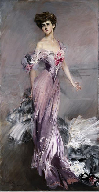 霍华德·约翰斯顿夫人的肖像 Portrait of Mrs. Howard Johnston (1906)，乔瓦尼·波尔蒂尼