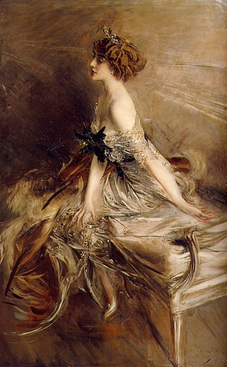 玛特-露西尔·比贝斯科公主的肖像 Portrait of Princess Marthe-Lucile Bibesco (1911)，乔瓦尼·波尔蒂尼