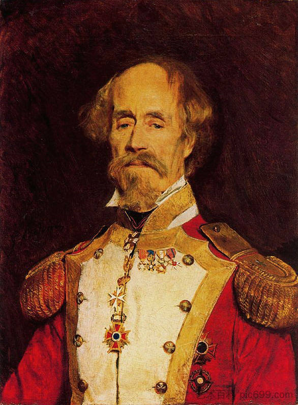 西班牙将军的肖像（Esteban de Saravalle de Assereto） Portrait of a Spanish general (Esteban de Saravalle de Assereto) (1867)，乔瓦尼·波尔蒂尼