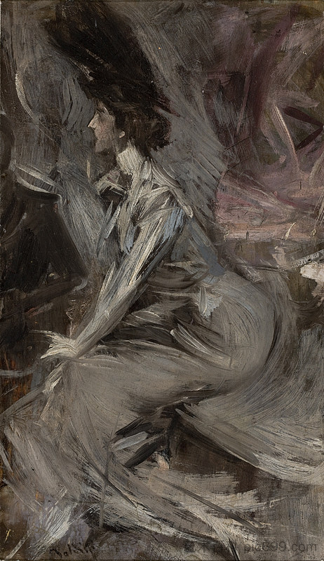 坐着的女士(谈话) Sitting Lady (The Talk) (1904 - 1905),乔瓦尼·波尔蒂尼