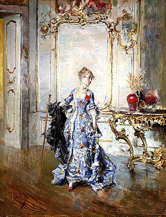 最后照镜子 The Last Look in the Mirror (c.1870 – 1877)，乔瓦尼·波尔蒂尼