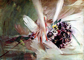 三色堇 The Pansies (c.1910)，乔瓦尼·波尔蒂尼