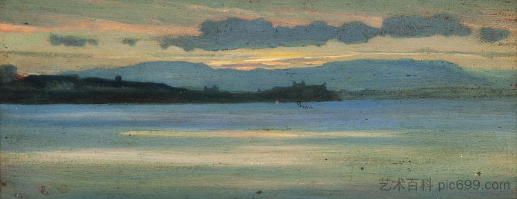 内图诺的日出 Sunrise at Nettuno (1893)，乔瓦尼（尼诺）科斯塔