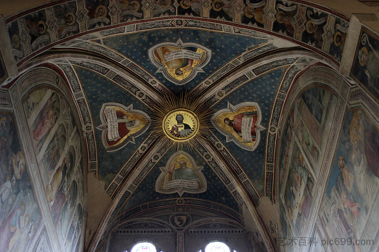 里努奇尼教堂（圣十字教堂） Rinuccini Chapel (Basilica of Santa Croce) (c.1370)，乔瓦尼（来自米兰）