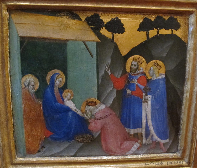 来自仁慈医院，Predella 2，贤士的崇拜 Da Spedale Della Misericordia, Predella 2, Adorazione Dei Magi (c.1370)，乔瓦尼（来自米兰）