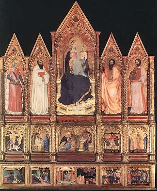 多联画与麦当娜和圣徒 Polyptych with Madonna and Saints (1355)，乔瓦尼（来自米兰）