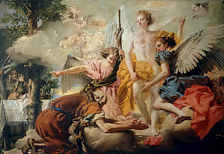 亚伯拉罕和三个天使 Abraham and the Three Angels，乔万尼·多米尼克·提埃波罗