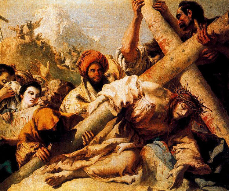 基督堕落在前往髑髅地的路上 Christ's Fall on the way to Calvary (1772)，乔万尼·多米尼克·提埃波罗