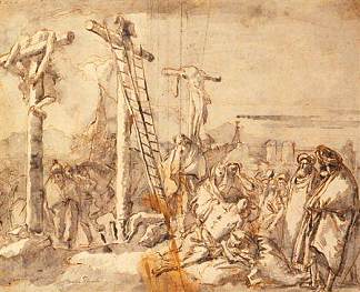 十字架脚下的哀歌 Lamentation at the Foot of the Cross (1760)，乔万尼·多米尼克·提埃波罗