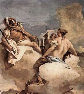 火星、金星和丘比特 Mars, Venus and Cupid (1757)，乔万尼·多米尼克·提埃波罗