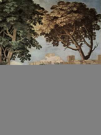 农民家庭在餐桌上，从乡村场景的房间，在森林（宾馆） Peasant Family at Table, from the Room of Rustic Scenes, in the Foresteria (Guesthouse) (1757)，乔万尼·多米尼克·提埃波罗