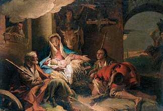 牧羊人的崇拜 The Adoration of the Shepherds (1751 – 1753)，乔万尼·多米尼克·提埃波罗