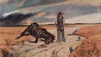 农民与倒下的马 Farmer with collapsed horse (1903)，乔瓦尼·法托里