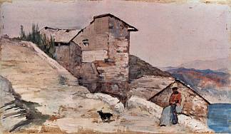 山上的宅基地 Homestead in the hills (1880 – 1890)，乔瓦尼·法托里