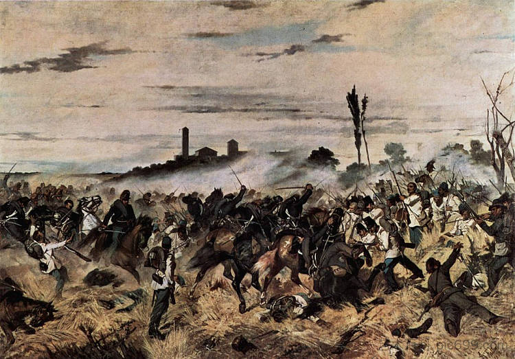 对麦当娜·斯佩格塔的袭击(蒙特贝罗战役) The attack on the Madonna Scoperta (The Battle of Montebello) (1864 - 1868),乔瓦尼·法托里