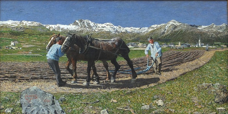 犁地 Ploughing (1890)，乔凡尼·塞冈提尼