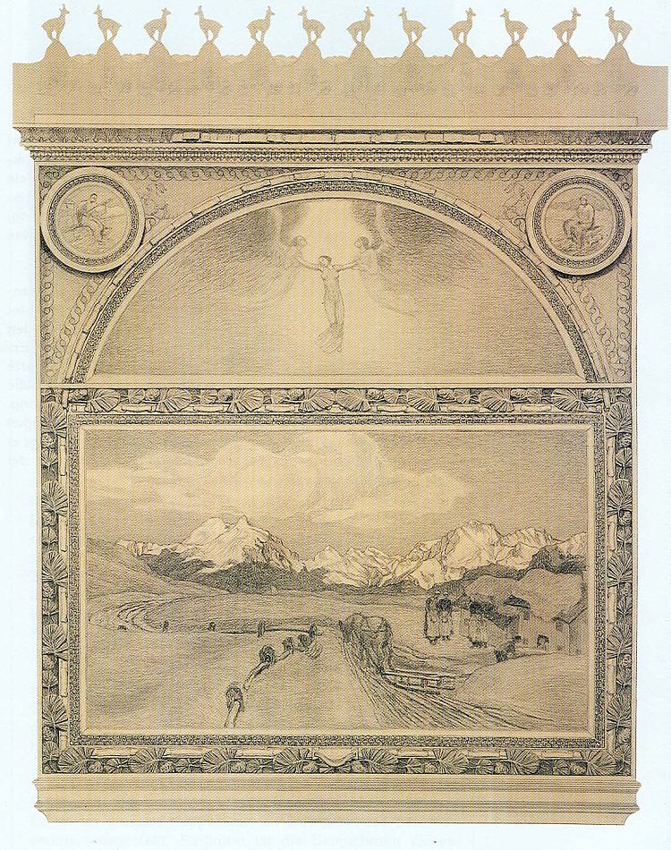 研究拉莫特的图片 Studie Zum Bild La Morte (1899)，乔凡尼·塞冈提尼