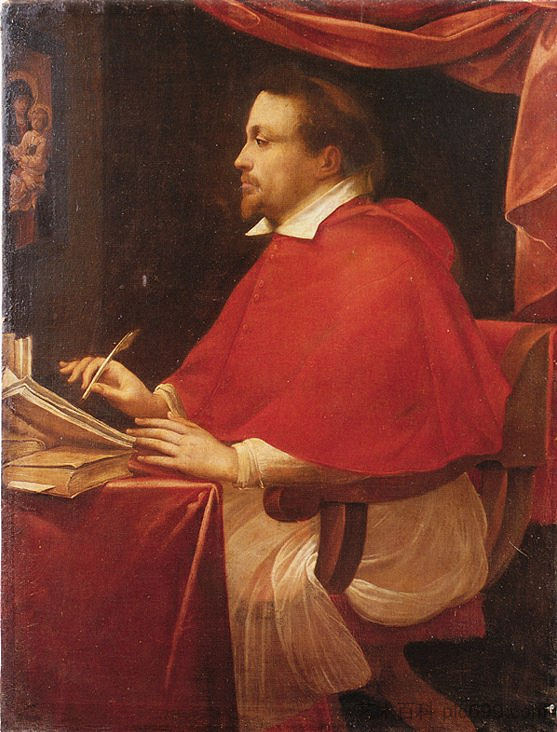 费德里科·博罗梅奥的肖像 Portrait of Federico Borromeo (1610),朱利奥·切萨雷·普罗卡奇尼