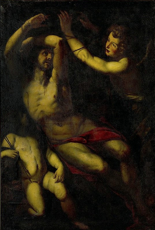 圣塞巴斯蒂安殉难 Martyrdom of Saint Sebastian (c.1610),朱利奥·切萨雷·普罗卡奇尼