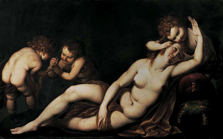 维纳斯和丘比特 Venus and Cupid (c.1620 - c.1625),朱利奥·切萨雷·普罗卡奇尼