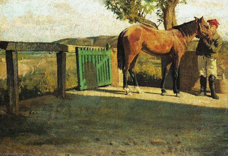 阳光下的马 Horse in the Sunlight (1866)，朱塞佩·阿巴蒂