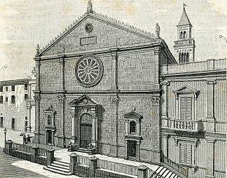 Acquaviva delle Fonti：大教堂的外墙 Acquaviva delle Fonti: facade of the cathedral (1898)，朱塞佩·巴贝里斯