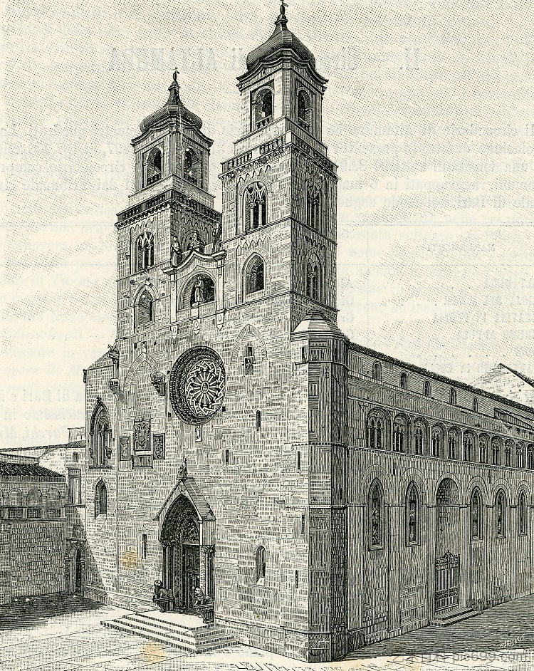 大教堂的外墙 Facciata Della Cattedrale (1898)，朱塞佩·巴贝里斯