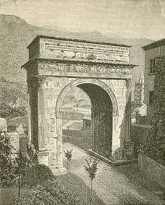 苏萨的凯撒奥古斯都拱门 Arco Di Cesare Augusto a Susa (1890)，朱塞佩·巴贝里斯