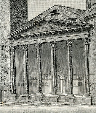 密涅瓦神庙的门廊 Portico Del Tempio Di Minerva (1895)，朱塞佩·巴贝里斯