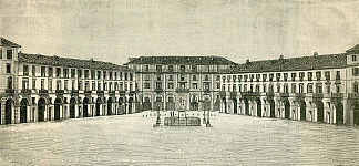 维托里奥阿尔菲力广场 Piazza Vittorio Alfieri (1890)，朱塞佩·巴贝里斯