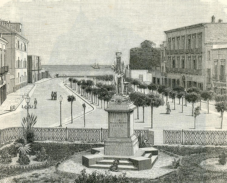 州广场和尼科洛·皮奇尼纪念碑 Piazza Della Prefettura E Monumento a Nicolò Piccinni (1898)，朱塞佩·巴贝里斯