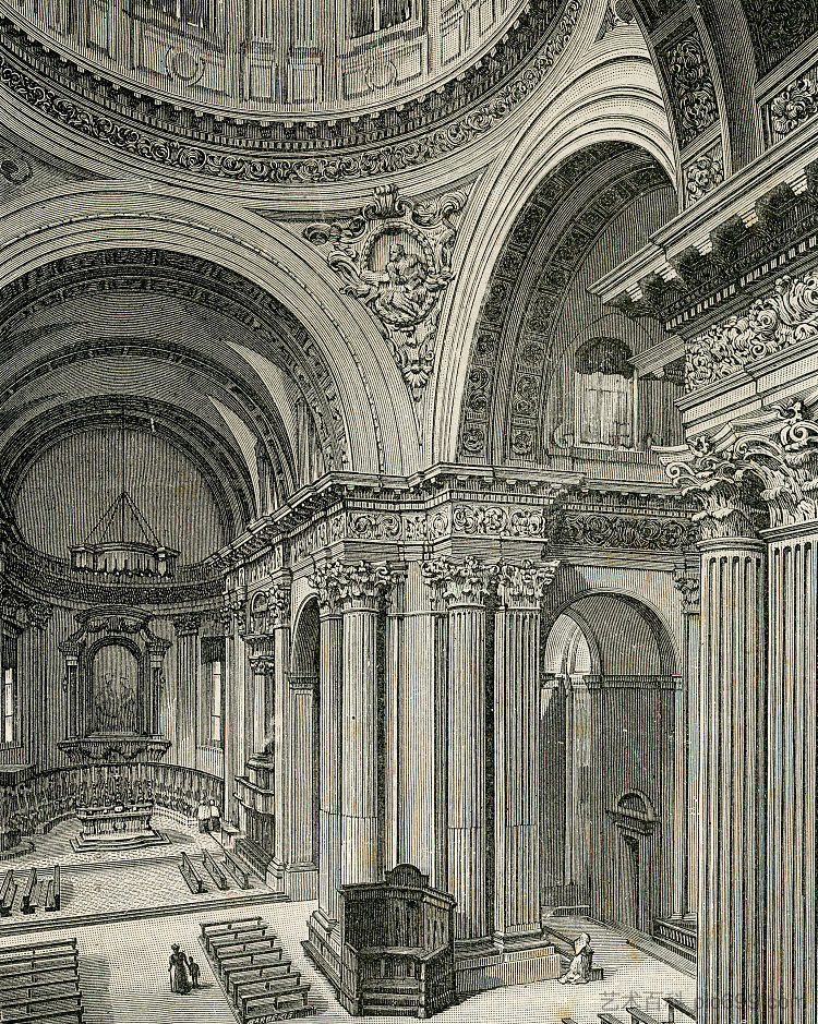 新大教堂内部 Interno Del Duomo Nuovo (1897)，朱塞佩·巴贝里斯