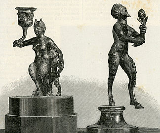 带有色狼的烛台 Candelieri Con Satiri (1897)，朱塞佩·巴贝里斯