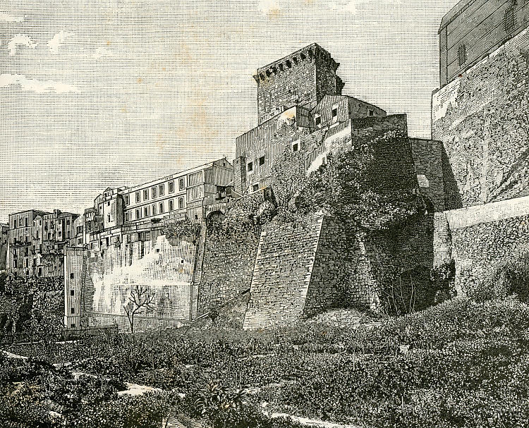 城堡区的全景与底层城墙 Panorama Del Quartiere Di Castello Coi Sottostanti Bastioni (1895),朱塞佩·巴贝里斯
