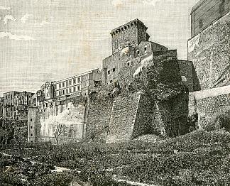 城堡区的全景与底层城墙 Panorama Del Quartiere Di Castello Coi Sottostanti Bastioni (1895)，朱塞佩·巴贝里斯