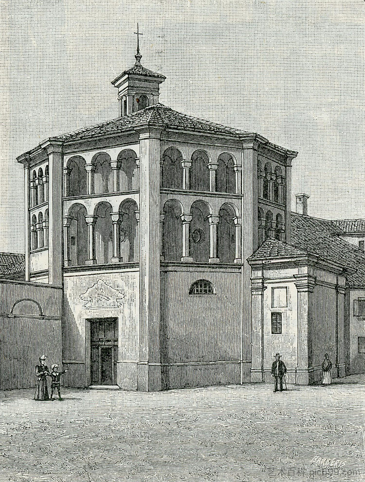 洗礼堂，现在是圣基亚拉礼拜堂 Il Battistero, Ora Oratorio Di Santa Chiara (1899)，朱塞佩·巴贝里斯